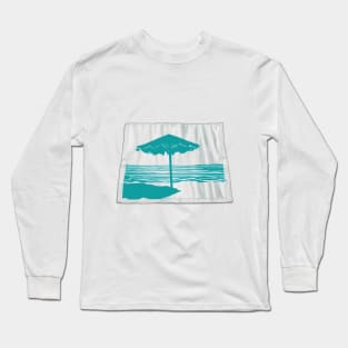 Tropical Beach Umbrella Design Towel No. 840 Long Sleeve T-Shirt